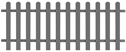 Homgoday Lattenzaun Gartenzaun Holzzaun Friesenzaun Zaunlatte Vorgartenzaun Zierzaun Zaun Zaunlatte Gartenzaun WPC 200x80 cm