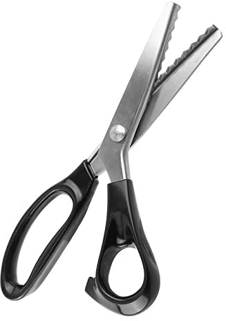 PerGar Zackenschere, Bastelschere, Schneider-Nähschere Zum Stoffschneiden, Dekorativer Zick-Zack-Schneider, Ergonomische Griffe, Dekorative Zick-Zack-Nähschneider-Schere(3mm / 0.12in)