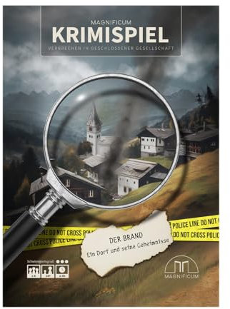MAGNIFICUM Krimispiel für Erwachsene – „Der Brand“ | Kooperatives Detektivspiel für zuhause mit Fallakte & Beweisen | 1–6 Spieler, ab 14, Spieldauer 2–4 Std.