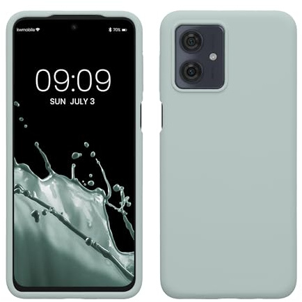 kwmobile Carcasa Compatible con Motorola Moto G54 5G Funda - Case TPU y Silicona antigolpes - Apto Carga inalámbrica - Menta Cool