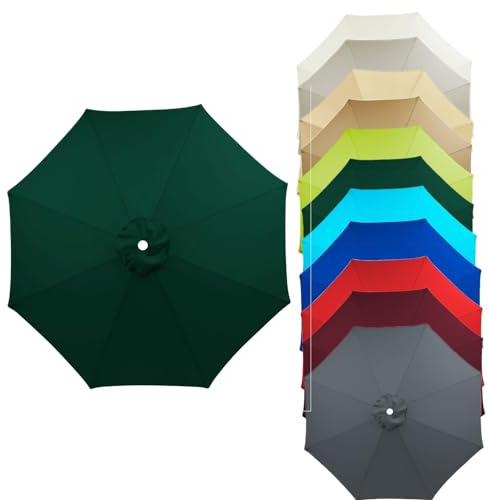 Patio umbrella Replacement Canopy Sun Umbrella Replacement Cloth 6 Arms/8 Arms Garden Parasol Replacement Fabric 2.7M/2.7M/3.0M Replacement Parasol Cover, Market Table Umbrella Canopy Fade Resistant (