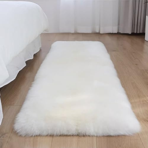 Altlue Lammfell Teppich Groß Echt Fellteppich Flauschiger Fell Teppiche Lammfell Echt Groß Für Wohnzimmer Schlafzimmer(70X120cm(27.5inchX47.2inch))