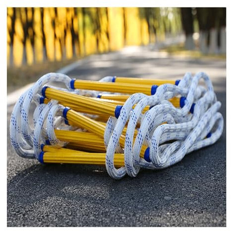 Feuerleiter-Seilleiter – Sicherheits-Notleitern, weiche Leiter mit Haken, for Klettern zu Hause, Feuerleiter, wiederverwendbar (Size : 10M)