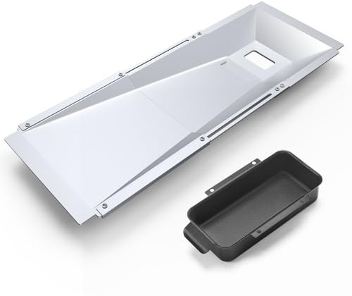 Bandeja de grasa con bandeja de captura ajustable universal para Dyna Glo, Nexgrill, Expert Grill, Kenmore, BHG y Expert parrilla de gas de 3/4/5 quemadores para piezas de repuesto de parrilla Dyna