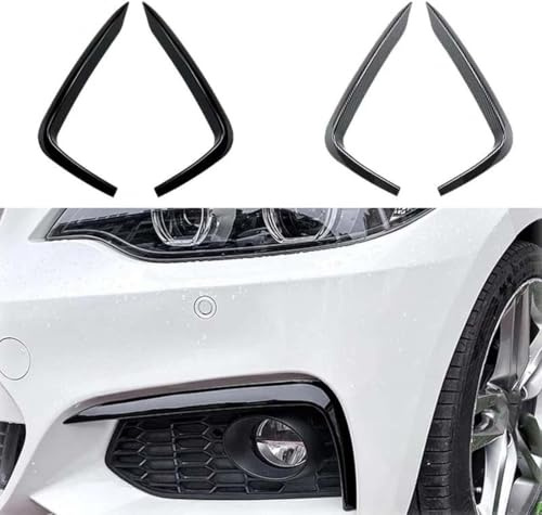RESKIU Coche Alerón Delantero para BMW F87 M2 F22 F23 2014-2022, Delantero Parachoque Spoiler Lip Trim Difusor Spoilers Delantero Alerón Frontal Splitter,Carbon Fiber Look