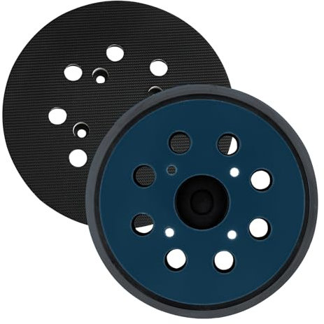 2 pezzi 125mm Platorello Strappo per DeWalt Levigatrice Orbitale Smerigliatrice, 5 Pollici con 8 Fori Tampone di Ricambio Levigatrice Ricambio con Hook e Loop Dischi per levigatura Professionale