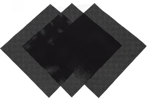 DIYEAH 3 Piezas suministros de costura tela de malla cruzada tela de malla de rejilla de bordado bordada tejido de de o lienzo o poliéster algodón Black