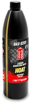 ERRECOM 1000 Miglia BKR 9203 Líquido Radiador Moto HOAT -38°C/+125°C, Anticongelante Listo para Usar Hybrid Oat, 1 litro – Amarillo