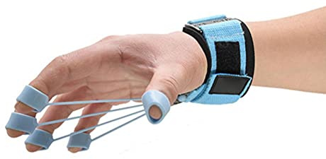 Entrenador de Ejercicios de Mano, Fortalecedor de Dedo con Banda para Dedo, Entrenamiento de Entrenador de Fuerza de Agarre, Ambas Manos con Opciones de 20-75 Libras (40