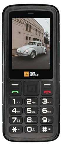 AGM M9 Feature Phone, 4G LTE Unlocked Dual SIM, 3 Card Slots/128GB TF Expand, Large Buttons &Speed Dial, Rugged Basic Cellphone with FM Radio & Flashlight, IP68 Waterproof/Drop-Proof (Black)