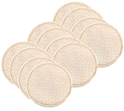 ERINGOGO 12pièces Coussinets Allaitement Réutilisables pour Femmes Lavables et Absorbants avec Rainure Centrale pour Prévenir les Irritations