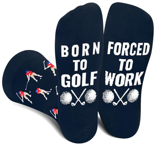 AGRIMONY Divertidos calcetines de golf para hombres, mujeres, papá, adolescentes, color azul