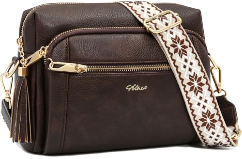 HILAEX Sacs Bandoulière Femme avec Antivol, Sac a Main Femmes Bandoulieres