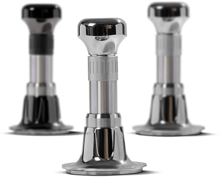 Kalokairi Lega di alluminio e per manomissione caffè in acciaio inox, manico ergonomico 51 mm 53 mm 58 mm, 304 per base in acciaio inossidabile, uso domestico e professionale 53 mm