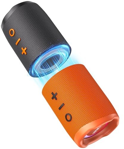 Zealot Altoparlante Bluetooth 2 in 1 con divisione magnetica, potenza 20 W (10 W per altoparlante), altoparlante wireless split impermeabile Bluetooth 5.3, 12 ore di riproduzione, vero accoppiamento