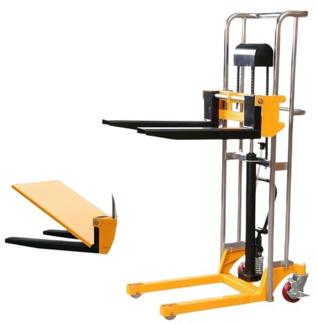Transpallet Carrello elevatore idraulico for pallet con impilatore manuale da 400 kg pannello staccabile