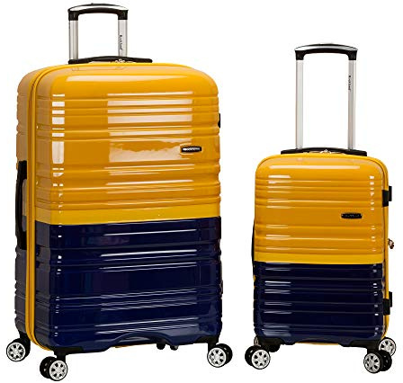 Rockland Set di 2 rotelle espandibili in policarbonato, 50,8 cm, 71,1 cm, 2tonenavy, 2 Piece (20/28), Melbourne Hardside - Trolley espandibile con ruote girevoli