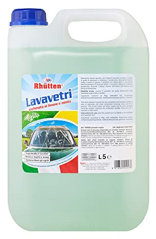 Lavavetri per Vaschette Tergicristalli Mojito, Pronto all'uso, Detergente Parabrezza, Elimina Insetti e Smog, Profumo Lime, Estivo, 5L