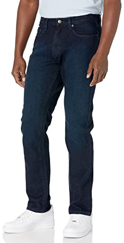 Amazon Essentials Herren Athletic-Fit-Stretchjeans - Auslauffarben, Blau Überfärben, 34W / 28L