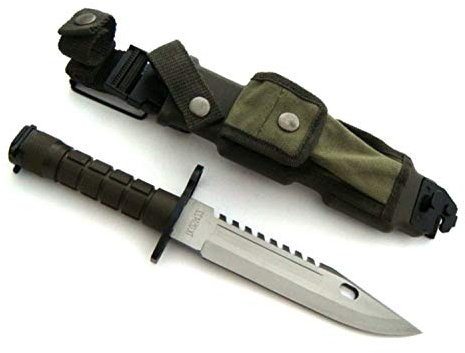 KOSxBO® U.S. Army M-9 Typ-3B - Messer 39 cm - Multipurpose M9 Militär Bajonett mit extrem Sägerücken - taktisches Kampfmesser - Jagdmesser - Outdoor - Freizeitmesser - USA Knife