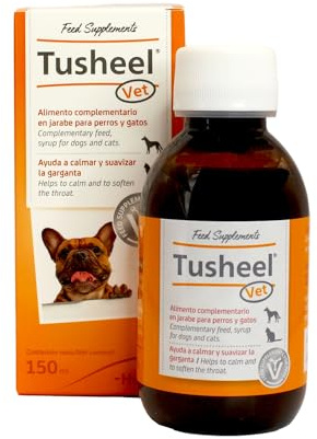 Heel – Tusheel Vet Jarabe Para Perros y Gatos que Calma y Suaviza la Tos - Composición Completa con ingredientes naturales para todo tipo de toses- Sabor Pollo con Miel - 150 ml