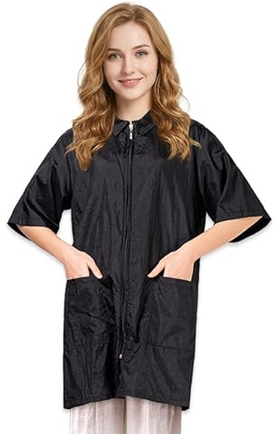 TOPTIE Hårklippningskappa jacka för spa-salong frisör – svart-XL