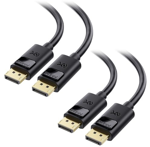 Cable Matters [VESA Certified] 2-Pack, 1.8 m DisplayPort Cable 1.4, Support 8K 60Hz, 4K 144Hz (DisplayPort 1.4 Cable) with FreeSync, G-SYNC and HDR for Gaming Monitor, PC, RTX 3080/3090 and More