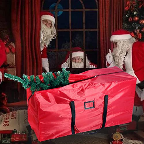 Tannenbaumhülle Weihnachtsbaumhülle Rot 180cm Tannenbaumtasche Weihnachtsbaumtasche Aufbewahrung Weihnachtsbaum Transporthülle Weihnachtsbäume Tannenbaum Tasche
