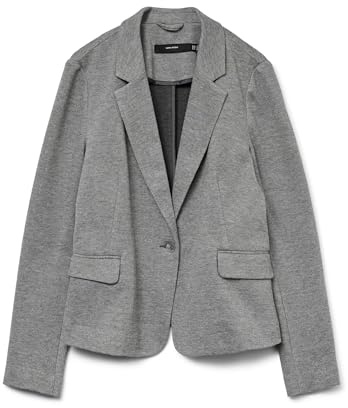 Vero Moda Femme Vmjulia JRS Noos Blazer, Dark Grey Melange, 38 EU