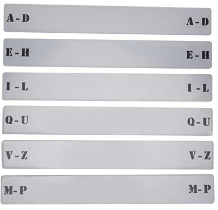 LP-Schallplatten-Trennwände A-Z, Horizontale Label-Album-Organizer A-Z, Alphabetische -LP-Trennwände für Sammelalben, CDs, Schallplatten