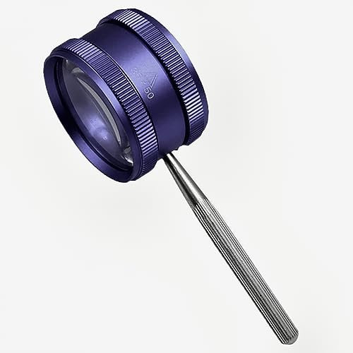 Juwelierlupe 35x Schmucklupe mit Griff, 50mm Blau professionelle Schmucklupe für Briefmarken Schmuck Antiquitäten Lesen