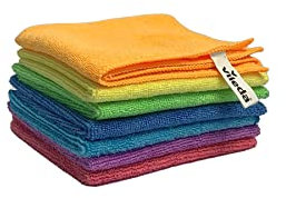 Vileda Colours Microfibre Cloths, Multipack Multipack, 30 x 30 cm, Multicoloured to Distinguish the Areas of Application, Pack of 7