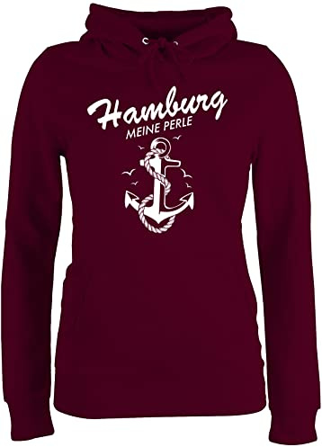 Shirtracer - Pullover Damen Hoodie Frauen - Stadt und City Outfit - Hamburg - Meine Perle