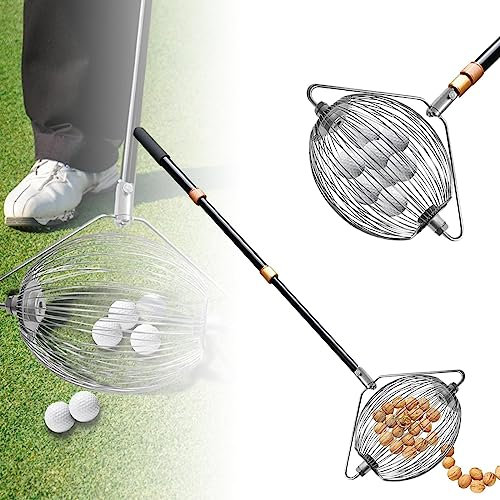 OPSREY Nut Gatherer Roller, Nut Collector with Adjustable Handle Fruit Picker, Walnut Pick Up Tool, for Home, House, Yard, Backyard for Golf Ball Tennis Walnuts, Acorn, Pecan, Pine Cone
