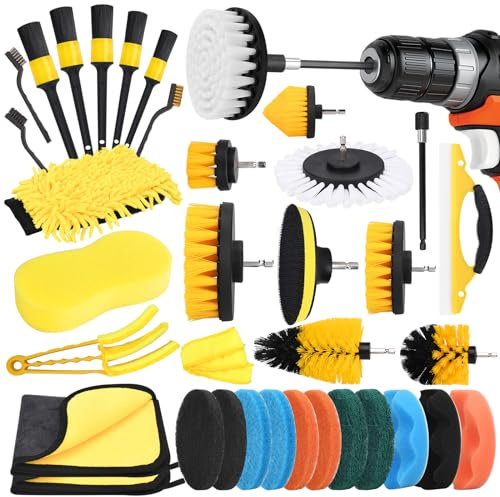 IGUGI Spazzola per Trapano,Spazzole per Trapano Elettrico,Drill Brush Power Scrubber Spazzole per la Pulizia Spazzola,Rotante Pulizia Elettrica per Bagno Doccia Toilette Piastrelle Pavimenti