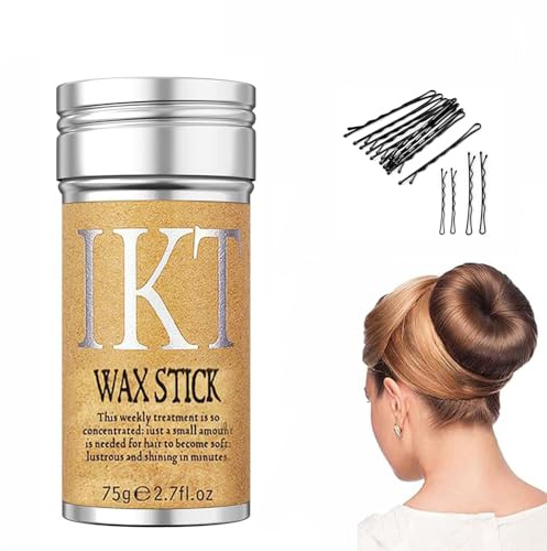 Damen Haarwachs Stick, Haarstyling Wachs Stick, Modellierung Haar Pomade für Perücken Babyhaar Frizz Flyaways krauses, Hair Styling Rand Edge Kontrolle Glue Haarcreme, Finishing Frisur Gel,75g
