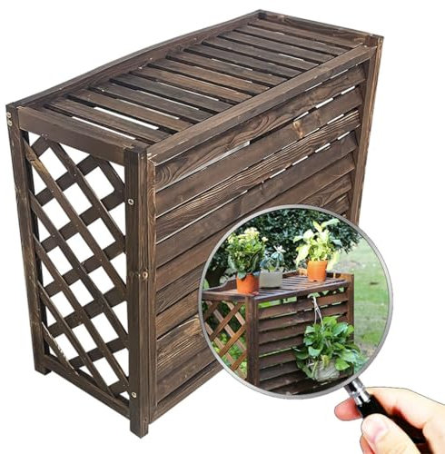 CZAOERXB Lamellenzaun für Klimaanlagen, Außenzaun für Klimaanlagen zum Verstecken dekorativer Pflanzendisplays für Klimaanlagen (Größe: 110 x 50 x 85 cm)