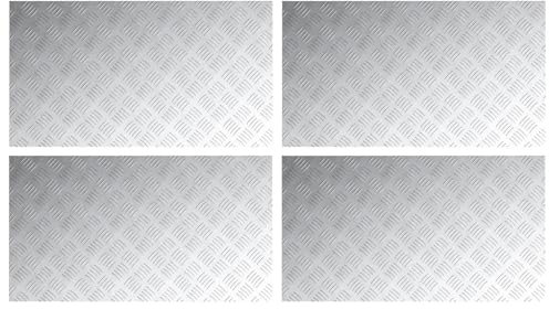 vidaXL Trappsteg 4 st 90 x 50 cm Silver Aluminium Rektangulär