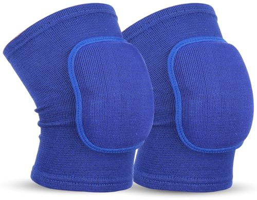 1 paio di protezioni per gomiti e braccia, supporto per fitness, protezione per braccia, compressione traspirante, con morbido cuscino di supporto imbottito, per uomini e donne (blu)