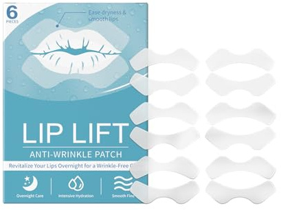 6 cerotti pieghevoli, per labbra, ridurre rughe e linee sottili, riutilizzabili, adatti per ogni tipo di pelle (1 confezione)