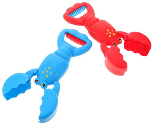 Milisten 2Pcs Lightweight Plastic Lobster Claw Sand Digger for and Pool Engaging Squeeze Grab Design for Multiplayer Fun