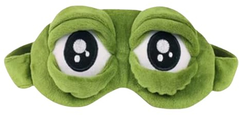 GWAWG Ögonkåpa, GWAWG Resesömnmask, Grodsömnmask, 3D-tecknad Grodsömnmask för Ögon, Grod, för Kvinnor Barn Män