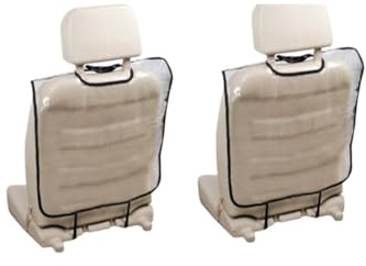 IMIKEYA 2 pezzi di protezione trasparente per schienale del sedile auto calci per protezione facile da installare, compatibile con poggiatesta
