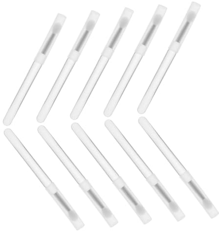 MOTHNUR 10 Stück Teiliges Lippenpinsel set aus Lebensmittelechtem Silikon mit Abnehmbaren Kappen Weiche Runde Borsten für Sanfte Lippenpflege und Natürliches Verblenden Leicht zu Reinigen