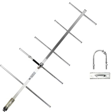 GMRS/UHF Antena de estación base - 400-470MHz Yagi de 5 elementos con ganancia de 9dBi para repetidor de radio jamón