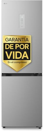 LG GBBSJ11DPY - Frigorífico Combi DoorCooling+, 1.86m, Clasificación D, Serie 200, Capacidad 333l, Inox antihuellas
