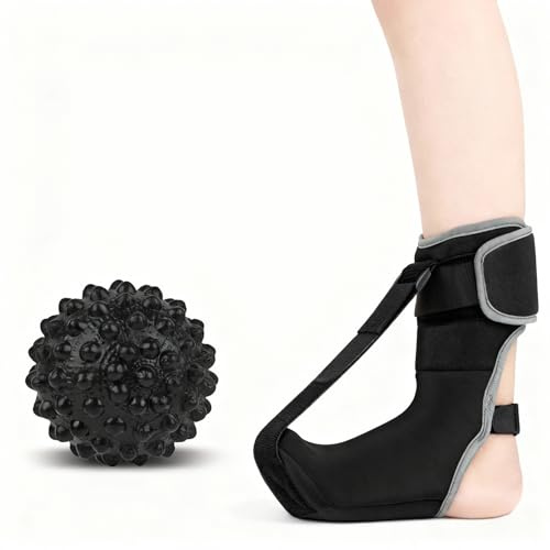 MINGBOLIN Plantar fasciit nattskena, plantar fasciit bandage hälsporre bandage, fotstöd för fotled stabilisering och avkoppling, perfekt för plantar fasciit och fotsmärta