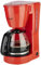 Korona 10117 Kaffeemaschine in rot - Filter Kaffeeautomat für 12 Tassen Kaffee mit einer Kanne aus Glas
