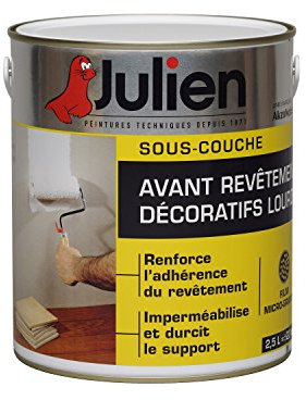 Sous-couche JULIEN pour avant revêtements décoratifs lourds - Blanc Mat granité 2,5L
