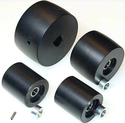 (NY4-19) Riemenschleifer-Rad-Set für Messerschleifer 10,2 cm Antrieb, 19 mm Schaft, 7,6 cm Spurweite 5,1 cm